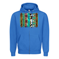 True Royal western brushstroke Zipper Hoodie - OliviaCreatesArt