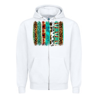 White western brushstroke Zipper Hoodie - OliviaCreatesArt