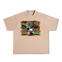 Burro holstein cow with cap and leopard background Urban Heavy Tee - BarkalooDesign