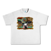 Lunar Rock holstein cow with cap and leopard background Urban Heavy Tee - BarkalooDesign