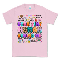 Bubblegum Pink dear tiny human behind me Classic Tee - Artiststas