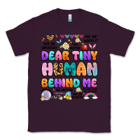 Plum dear tiny human behind me Classic Tee - Artiststas