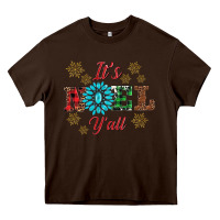 Chocolate Brown it's noel y'all Heavy Core Tee - AdoDesignShop