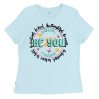 Baby Blue be you inspiration Ladies Tee - MaliasSmallBusiness