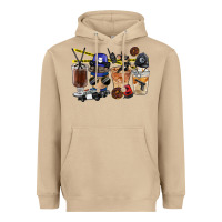 Mushroom Police Coffee Cups Heavyweight Hoodie - FaDigitalArtStudio