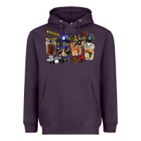 Plum Police Coffee Cups Heavyweight Hoodie - FaDigitalArtStudio
