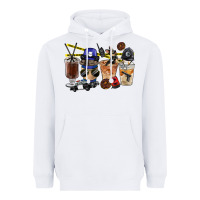 White Police Coffee Cups Heavyweight Hoodie - FaDigitalArtStudio