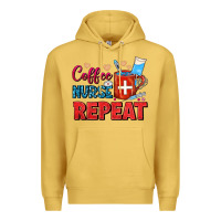 Coffee Nurse Repeat Premium Hoodie | Teevron