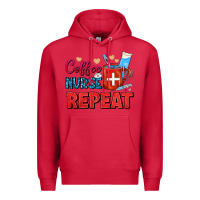 Cardinal Coffee Nurse Repeat Premium Hoodie - FaDigitalArtStudio