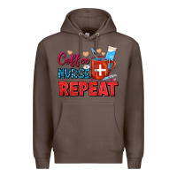 Coffee Coffee Nurse Repeat Premium Hoodie - FaDigitalArtStudio