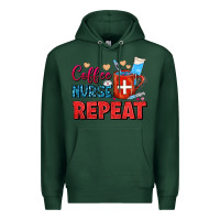 Sports Green Coffee Nurse Repeat Premium Hoodie - FaDigitalArtStudio