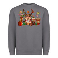 Storm reindeer coffe cups christmas Heavyweight Sweatshirt - CowGirlArtShop