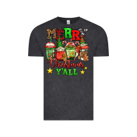 Vintage Black merry Christmas y'all gnome coffee Vintage Tee - Jasminsmagicworld