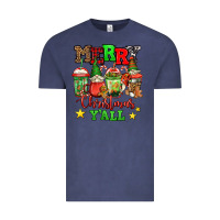 Vintage Denim merry Christmas y'all gnome coffee Vintage Tee - Jasminsmagicworld