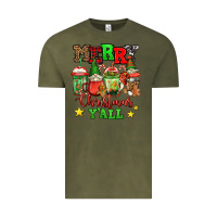 Vintage Olive merry Christmas y'all gnome coffee Vintage Tee - Jasminsmagicworld