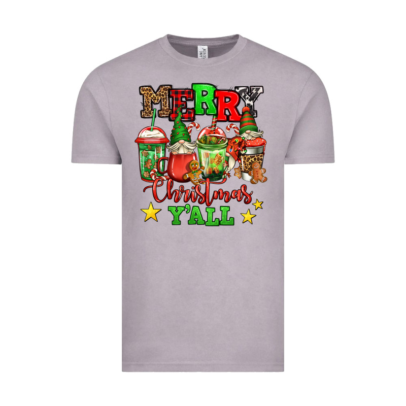 Merry Christmas Y'all Gnome Coffee Vintage Tee by Jasminsmagicworld | Teevron