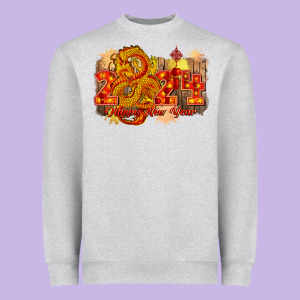 Year Of The Dragon Chinese New Year 2024 Heavyweight Sweatshirt Designed By Cowgirlartshop