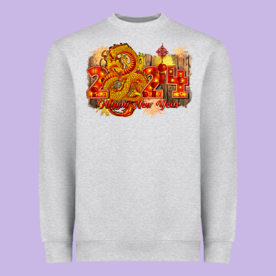 Year Of The Dragon Chinese New Year 2024 Heavyweight Sweatshirt Designed By Cowgirlartshop