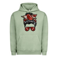 Pigment Oil Green football mom Urban Hoodie - RacoonDesign