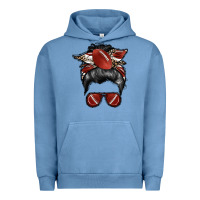 Pigment Pebble Blue football mom Urban Hoodie - RacoonDesign