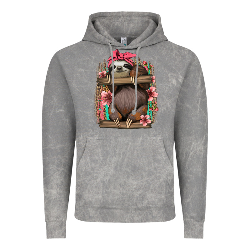 Cute Floral Baby Sloth Vintage Hoodie by Jasminsmagicworld | Teevron