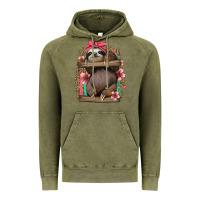 Vintage Olive cute floral baby sloth Vintage Hoodie - Jasminsmagicworld