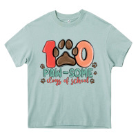 Arona 100 pawsome days of school Heavy Core Tee - MaliasSmallBusiness
