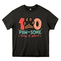 Asphalt 100 pawsome days of school Heavy Core Tee - MaliasSmallBusiness