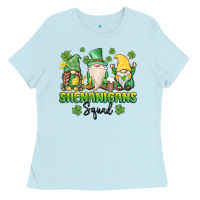 Baby Blue shenanigans squad gnomes st. patricks day Ladies Tee - MaliasSmallBusiness