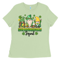 Matcha shenanigans squad gnomes st. patricks day Ladies Tee - MaliasSmallBusiness