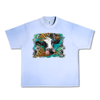 Grape Ice holstein cow leopard and western background Urban Heavy Tee - BarkalooDesign