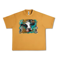 Peanut Butter holstein cow leopard and western background Urban Heavy Tee - BarkalooDesign