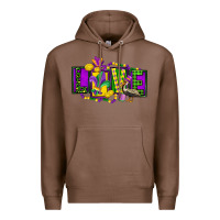 Chestnut mardi gras love Premium Hoodie - FaDigitalArtStudio
