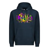 Navy mardi gras love Premium Hoodie - FaDigitalArtStudio