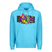 Ocean Blue mardi gras love Premium Hoodie - FaDigitalArtStudio