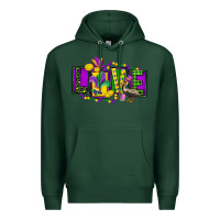 Sports Green mardi gras love Premium Hoodie - FaDigitalArtStudio