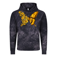 Cloud Black childhood cancer butterfly Vintage Hoodie - Jasminsmagicworld