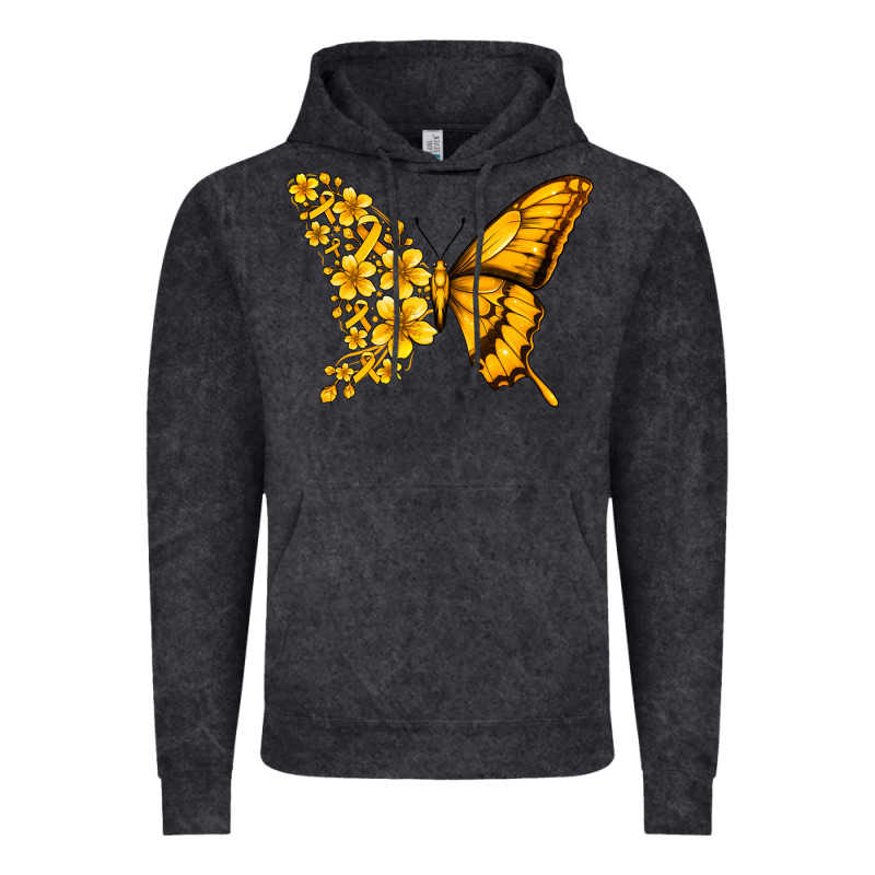 Childhood Cancer Butterfly Vintage Hoodie by Jasminsmagicworld | Teevron