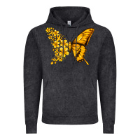Vintage Black childhood cancer butterfly Vintage Hoodie - Jasminsmagicworld