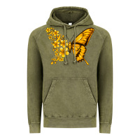 Vintage Olive childhood cancer butterfly Vintage Hoodie - Jasminsmagicworld