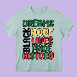 Dreams Hope Lives Pride Heavy Core Tee Designed By Maliassmallbusiness