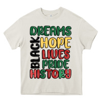 Cream dreams hope lives pride Heavy Core Tee - MaliasSmallBusiness