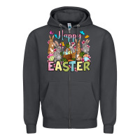 Smoke Happy Easter bunnys Zipper Hoodie - OliviaCreatesArt