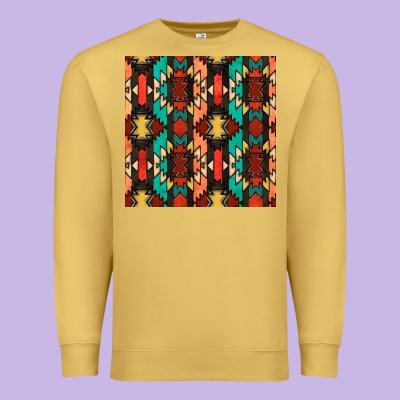 Native American Aztec Seamless Pattern Premium Sweatshirt Designed By Bundleandbundleshop