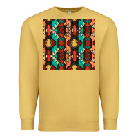 Antique Gold native american aztec seamless pattern Premium Sweatshirt - BundleAndBundleShop