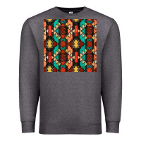 Charcoal Heather native american aztec seamless pattern Premium Sweatshirt - BundleAndBundleShop