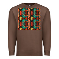 Chestnut native american aztec seamless pattern Premium Sweatshirt - BundleAndBundleShop