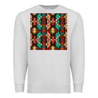Dove Grey native american aztec seamless pattern Premium Sweatshirt - BundleAndBundleShop