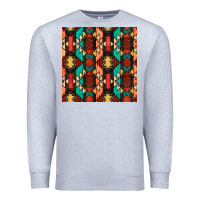 Heather Grey native american aztec seamless pattern Premium Sweatshirt - BundleAndBundleShop