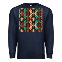 Navy native american aztec seamless pattern Premium Sweatshirt - BundleAndBundleShop